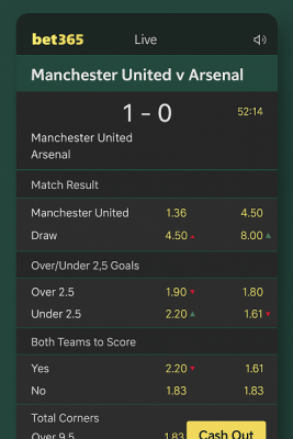 bet365 fooball betting example