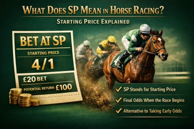 Starting Price (SP) explained in horse racing with betting slip and odds example